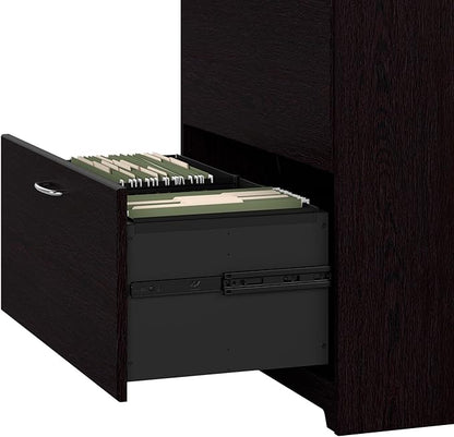 Bush Business Furniture Cabot 2 Drawer Lateral File Cabinet | Letter, Legal, and A4-size Document Storage for Home Office, 32W, Espresso Oak