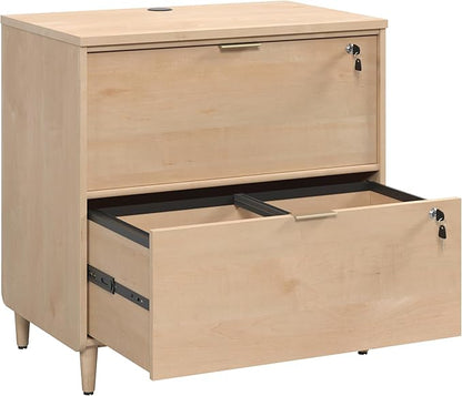 Sauder Clifford Place 2-Drawer Lateral File Cabinet, L: 29.53" x W: 18.5" x H: 30.28", Natural Maple Finish