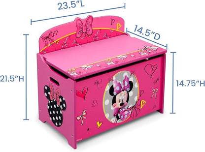 Delta Children Deluxe Toy Box, Disney Minnie Mouse