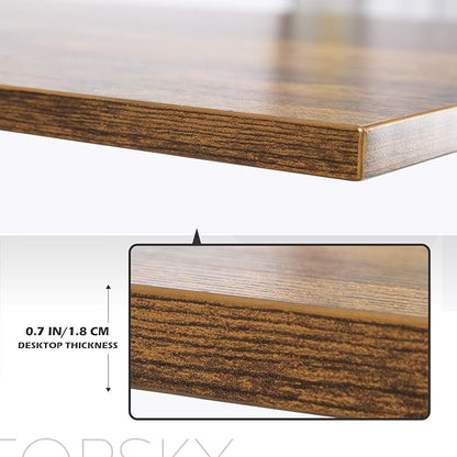 TOPSKY One-Piece Table Top for Electric Standing Desk Adjustable Desk (Rustic Brown., 58.3x26.8x0.7)