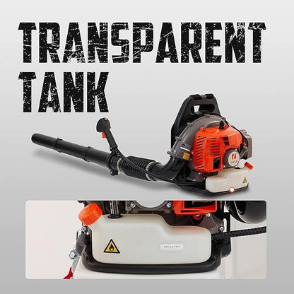 Leaf Blower by KASEI, 43CC 2-Stroke Backpack Gas Powered Leaf Blower, 200MPH Wind Speed & 530CFM Air Volume, EPA Certified Blowers for Lawn Care