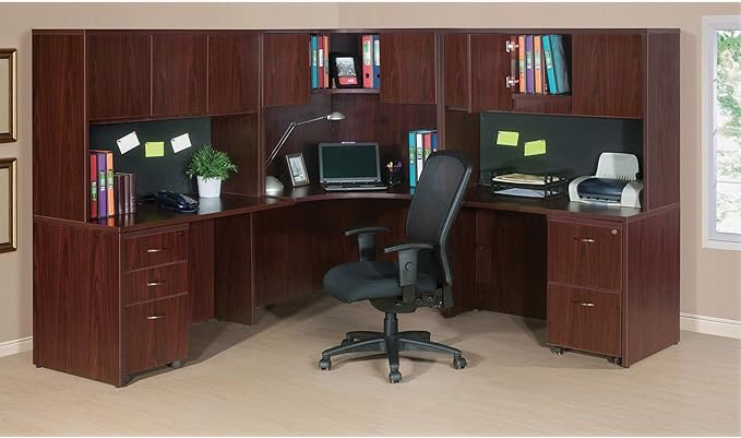 Lorell 69398 Pedestal,Box/File,Hanging,16-Inch x22-Inch x28-1/4-Inch ,Mahogany