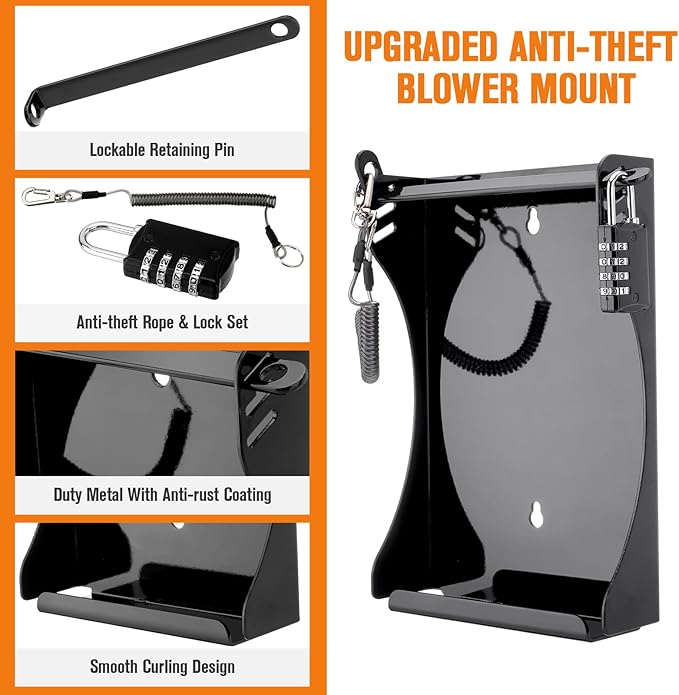 Blower Rack Backpack Blower Mount Compatible with Stihl BG-50,BG-56,BG-66,BG-86, Handheld Blower Holder Mount Rack