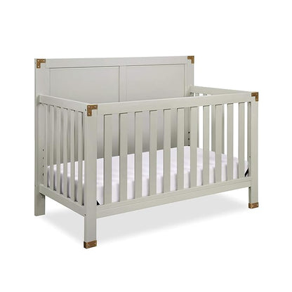 Baby Relax Miles 5-in-1 Convertible Crib for Nursery, Soft Gray