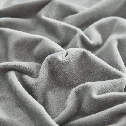 Wellboo Grey Velvet Comforter Sets Full Size Women Men Solid Gray Fluffy Bedding Comforters Modern Dark Grey Plush Aesthetic Quilts Plain Gray Shaggy Dorm Blankets Minimalist Flannel Thick Sherpa Bed