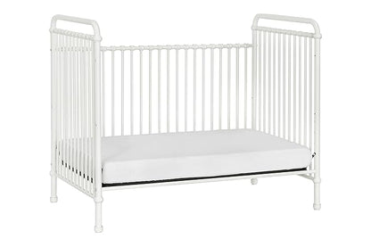 Namesake Abigail 3-in-1 Convertible Metal Crib in Washed White, Greenguard Gold Certified