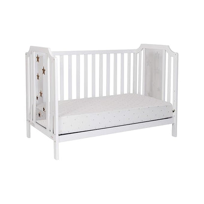 Suite Bebe Celeste 3 in 1 Convertible Island Crib, Wood and Acrylic, White