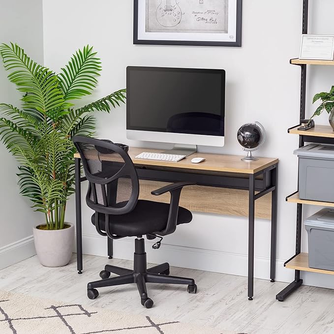 IRIS OWDN-1252 Computer Desk with Organizer and Cable Tray, 45" - Rustic, Wood