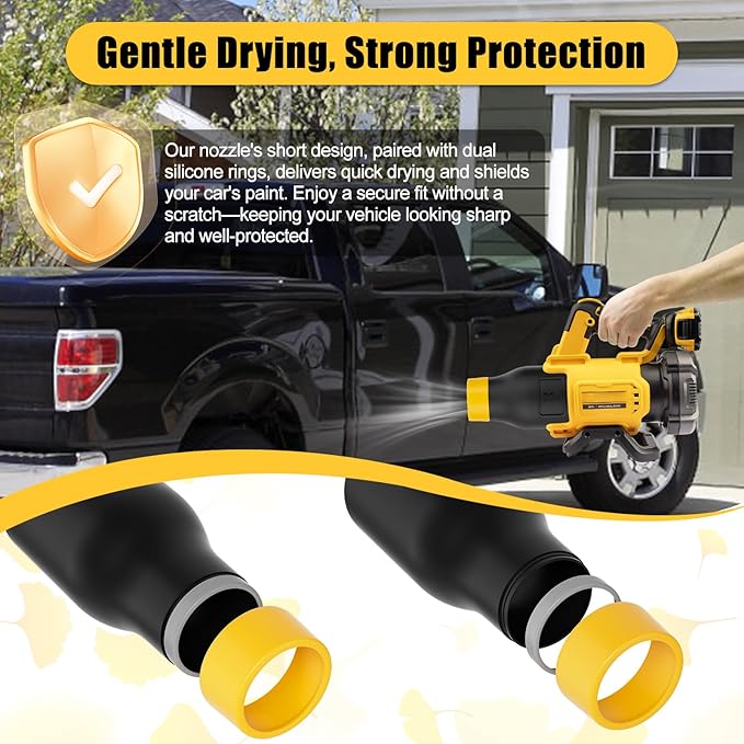 Blower Nozzle for Dewalt 60V/54V MAX Leaf Blower (DCBL772X1 DCBL772B DCMBA572N), Car Drying Nozzle for DeWalt - 8.3" Bare Nozzle