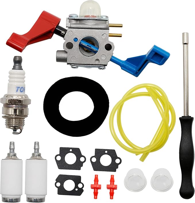 C1U-W12A Carburetor with Air Filter Repower Kit Replacement for Poulan FL1500 FL1500LE Leaf Blower C1U-W12B 530071629