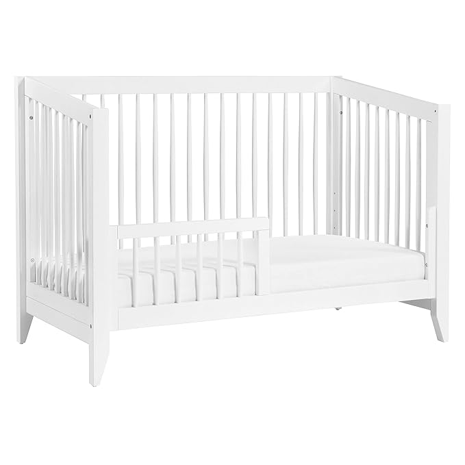 Babyletto Sprout 4-in-1 Convertible Crib with Toddler Bed Conversion Kit in White, Greenguard Gold Certified