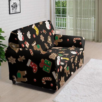 FKELYI Christmas Decorations Indoor Furniture Protector Easy Going Stretch Sofa Slipcover Non-Slip Sofa Slipcovers Washable Sofa Couch Cover M