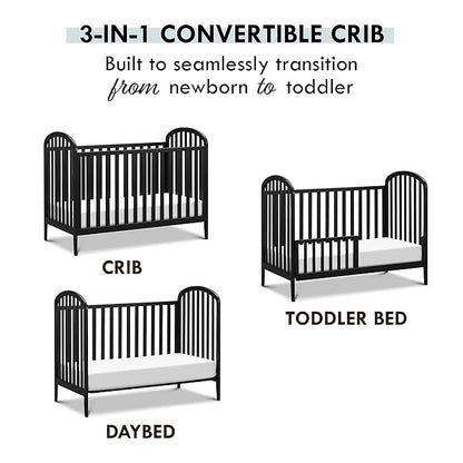 DaVinci Beau 3-in-1 Convertible Crib in Ebony, Greenguard Gold Certified