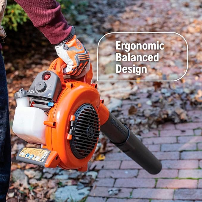 Husqvarna 125BVx Gas Leaf Blower, 28-cc 1.1-HP 2-Cycle Handheld Leaf Blower Vacuum Kit with Mulcher and Vac Bag, 470-CFM, 170-MPH, 12.5-N Powerful Clearing Performance and Ergonomic Design