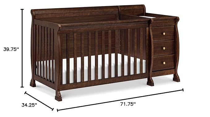 DaVinci Kalani 4-in-1 Convertible Crib and Changer Combo in Espresso