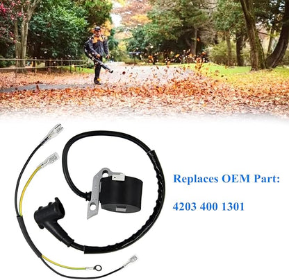 4203 400 1301 Ignition Coil for Stihl BR320 BR340 BR380 BR400 BR420 BR420C SR320 SR340 SR400 SR420 Backpack Blowers