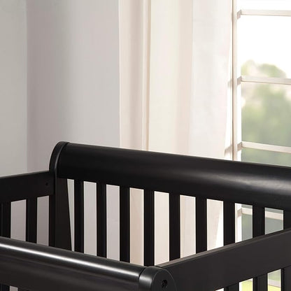 DaVinci Kalani 4-in-1 Convertible Mini Crib in Ebony | Greenguard Gold Certified