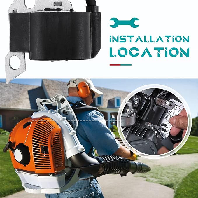 Ignition Coil Fits for Stihl Blowers BR320 BR320L, BR340, BR340L, BR380, BR400, BR420, BR420C, SR320, SR340, SR400, SR420, 4203 400 1301