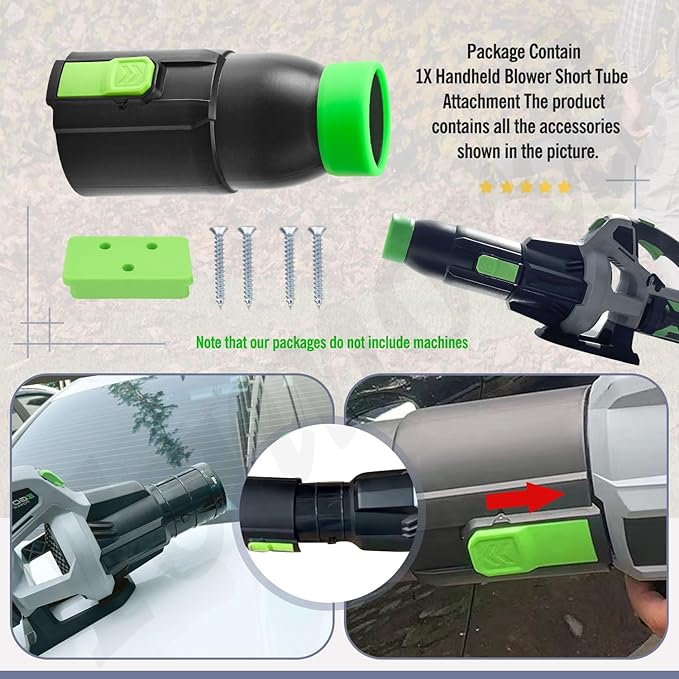 AST2000 Handheld Blower Short Tube Attachment for EGO LB5300/LB5750/LB5800/LB6500/LB6510/LB6700/LB7650, Compatible with Tapered Nozzle AN7650R and Spread Nozzle AN7650S- 7.5-inch Length