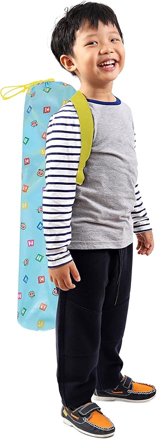 Idea Nuova Kids Indoor-Outdoor Folding Camp Chair with Carry Case, Cocomelon