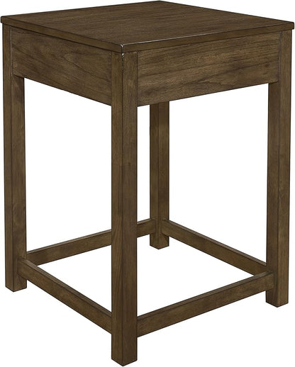 Lexicon Ozias Square Home Office Corner Unit Table, 22" x 22", Brown Gray