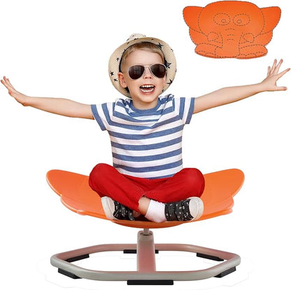 Kids Spinning Chair Sensory Swivel Chair Elephant Sit and Spin Chair Toys Autism ADHD Swivel Chair Spinning Seat for Ages 3-12 Promote Balance Physical Coordination Sensory Room Items