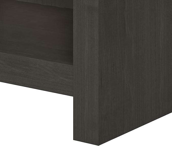 Bush Business Furniture Lateral Cabinet with Satin Silver Hardware | Echo Collection 2 Drawer Filing Unit for Home Office or Professional, 31W, Charcoal Maple