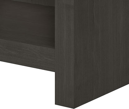 Bush Business Furniture Lateral Cabinet with Satin Silver Hardware | Echo Collection 2 Drawer Filing Unit for Home Office or Professional, 31W, Charcoal Maple