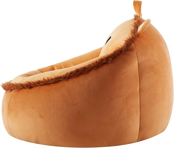 Heritage Kids Micromink Squishy Bean Bag Chair for Kids Ages 3+, Figural Lion