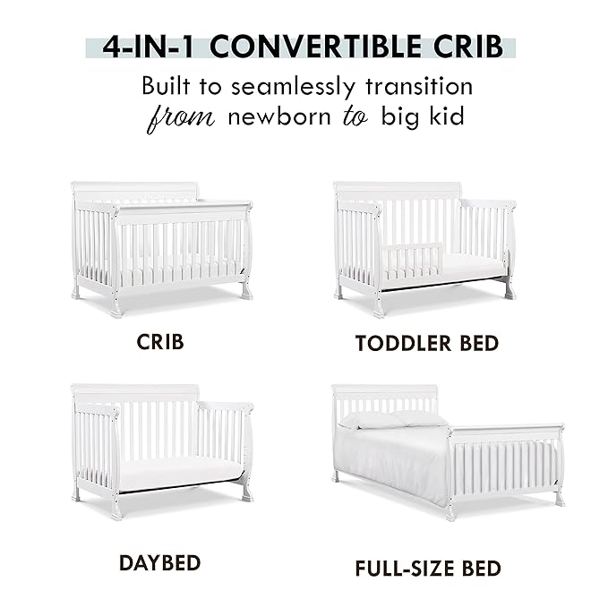 DaVinci Kalani 4-in-1 Convertible Crib in White, Greenguard Gold Certified
