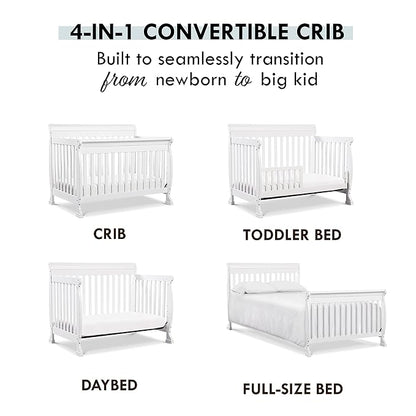 DaVinci Kalani 4-in-1 Convertible Crib in White, Greenguard Gold Certified