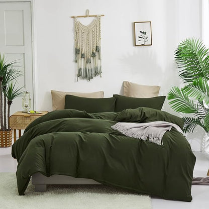 Army Green Comforter Twin Dark Green Bedding Set Deep Green Comforter Teens 3 PCs Hunter Green Comforter 1 Twin Size Comforter (68x90 inches) with 2 Pillowcases (20x26 inches)
