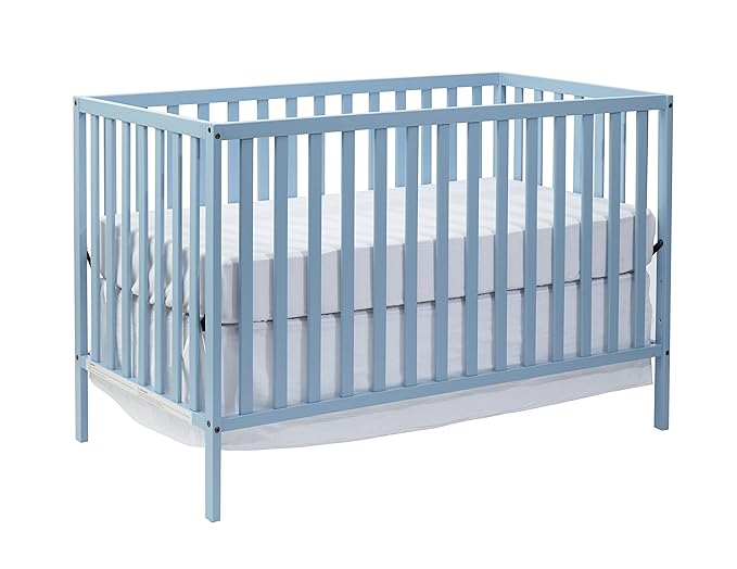 Suite Bebe Palmer 3 in 1 Convertible Crib - Quick Ship, Baby Blue