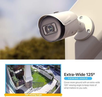 Amcrest 4K (8MP) IP POE Camera, UltraHD Outdoor Bullet, 3840x2160, 98ft NightVision, 125° FOV, IP67, MicroSD (256GB), Human & Vehicle Detection, Tripwire & Intrusion, (IP8M-2496EW-AI-V3)