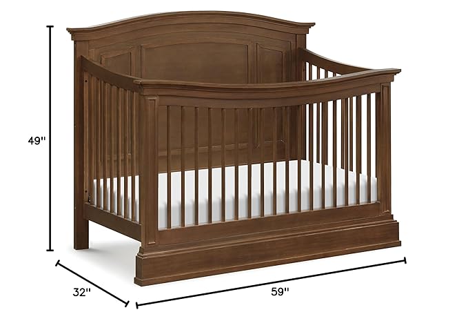 NAMESAKE Durham 4-in-1 Convertible Crib in Derby Brown, Greenguard Gold Certified