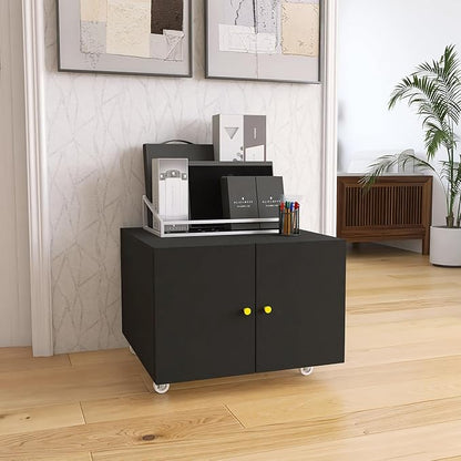 Printer Stands with Storage, Lateral Filing Cabinet for Home Office, Desk Organizers for Home Workspace, Lockable Wheels for Home Office, Scanner, Fax, Computer