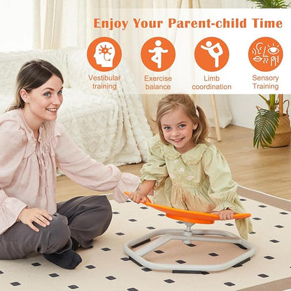 Kids Spinning Chair Sensory Swivel Chair Elephant Sit and Spin Chair Toys Autism ADHD Swivel Chair Spinning Seat for Ages 3-12 Promote Balance Physical Coordination Sensory Room Items
