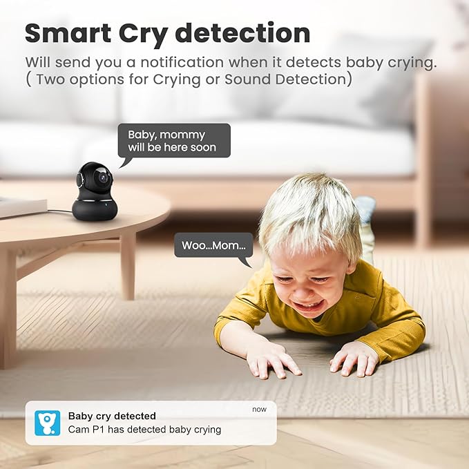 litokam 5ghz Indoor Security Camera, 5MP Cameras for Home Security with 5G/2.4G Dual-Band, Pet Cam with Phone App, AI Motion/Cry Detection, 360 Auto Tracking, Night Vision, Support NVR/Alexa