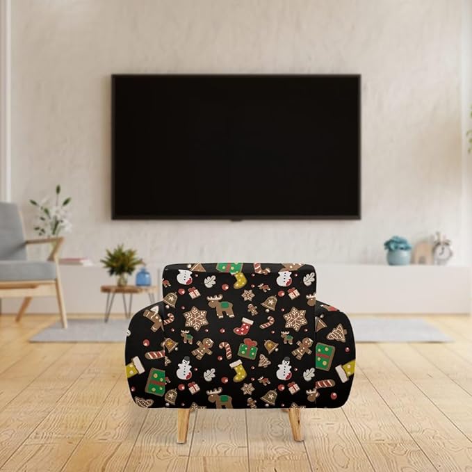 FKELYI Christmas Decorations Indoor Furniture Protector Easy Going Stretch Sofa Slipcover Non-Slip Sofa Slipcovers Washable Sofa Couch Cover S