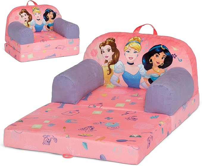 Delta Children Cozee Buddy Flip-Out Kids Chair, Disney Princess