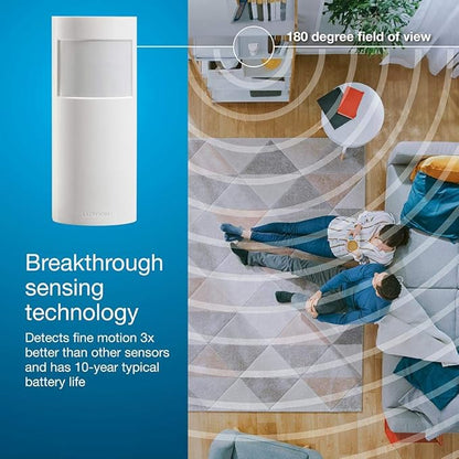 Lutron Caseta Smart Lighting Vacancy Motion Sensor, Manually Turns On, Automatically Turns Off, For Dimmers, Switches, and Fans No Wires Required, PD-VSENS-WH, White