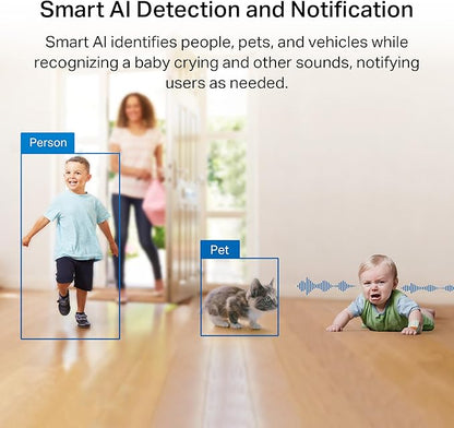 TP-Link Tapo 2K QHD Pan/Tilt Wi-Fi Camera | Apple HomeKit | Physical Privacy Mode | Color Night Vision | Motion Tracking | 2-Way Audio | Local/Cloud Storage | Works w/Alexa&Google Home | (Tapo C225)