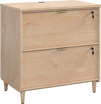 Sauder Clifford Place 2-Drawer Lateral File Cabinet, L: 29.53" x W: 18.5" x H: 30.28", Natural Maple Finish