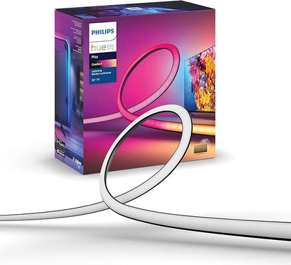 Philips Hue Play Gradient 55" Smart TV Light Strip - Flowing Multicolor LED Color-Changing TV BackLight - Sync with TV, Music, and Gaming - Requires Bridge and Sync Box - Control with App or Voice