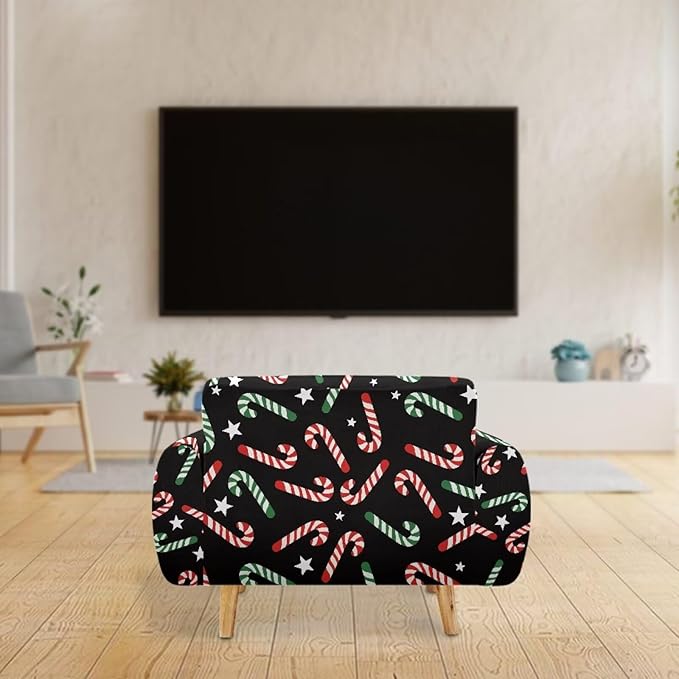 FKELYI Christmas Furniture Protector Easy Going Stretch Sofa Slipcover Non-Slip Sofa Couch Cover Washable Sofa Slipcovers M