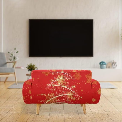 FKELYI Easy Going Stretch Sofa Slipcover Christmas Tree Sofa Couch Cover Washable Sofa Slipcovers Comfortable Furniture Protector L
