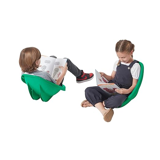 ECR4Kids Leaf Floor Seat, Rocker Chair, Emerald, 6-Piece