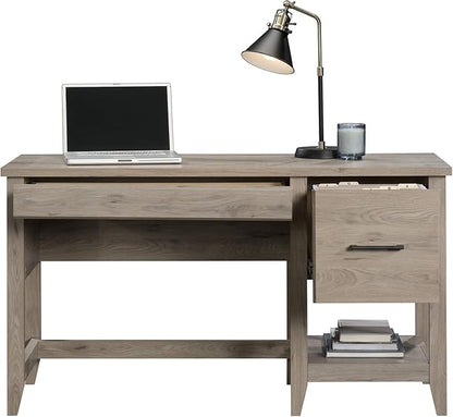 Sauder Summit Station Desk, L: 52.09" x W: 19.29" x H: 29.02", Laurel Oak finish