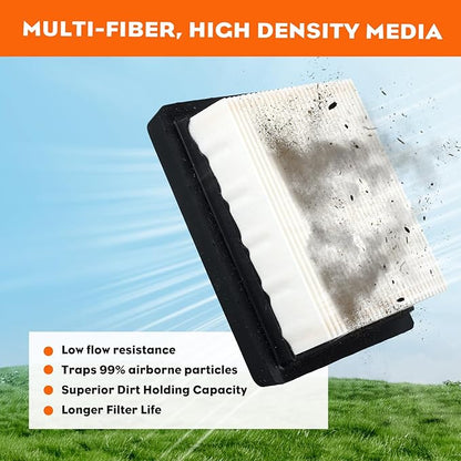 Hipa BP42 Air Filter Compatible with Ryobi RY08420 RY08420A Replace # 900777005, 30805407, 308054093 with Fuel Lines, Primer Bulb, Fuel Filter, Spark Plug Backpack Blower Repower Kit
