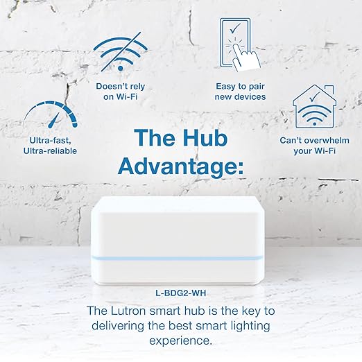 Lutron Caseta Smart Switch Starter Kit | Compatible with Alexa, Apple HomeKit, and the Google Assistant | P-BDG-PKG1WS | White